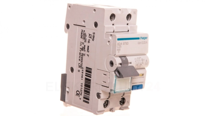Wyłącznik różnicowo-nadprądowy 2P 25A C 0,03A typ A ADA975D