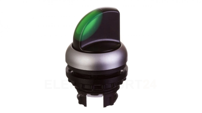 Napęd przełącznika 2 położeniowy zielony z podświetleniem bez samopowrotu M22-WLKV-G 284395
