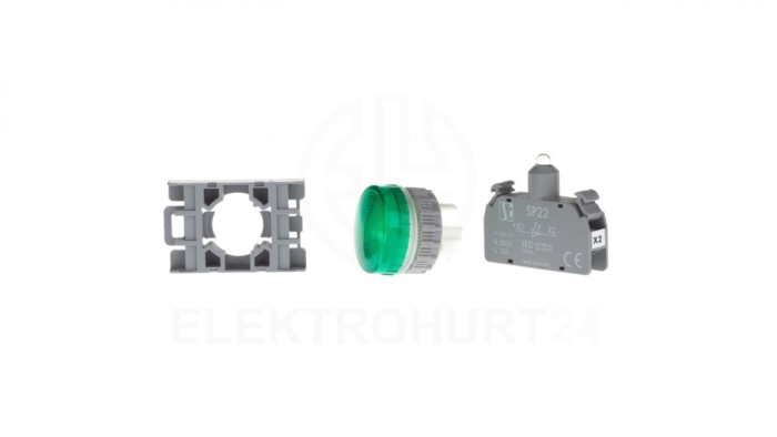 Lampka sygnalizacyjna 22mm zielona 24-230V AC/DC SP22-LZ-LED-UNIAC/DC