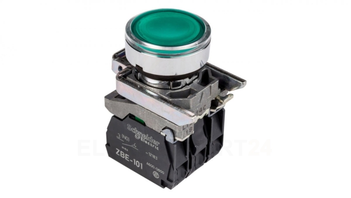 Przycisk sterowniczy 22mm zielony z samopowrotem z podświetleniem 1Z 1R XB4BW33M5