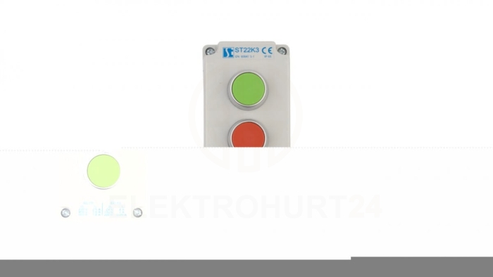 Kaseta sterownicza 3-otworowa z przyciskami zielony/czerwony/zielony IP65 ST22K3\02-1