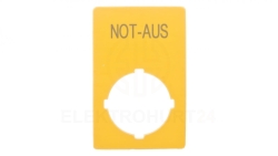 Tabliczka opisowa żółta okrągła NOT-AUS M22-XZK-D99 216471