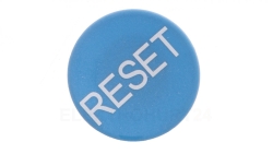 Wkładka przycisku 22mm płaska niebieska z opisem RESET M22-XD-B-GB14 218204