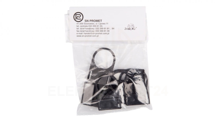 Szyld opisowy na przycisk 30mm czarny W0-TI-30 (10szt.)