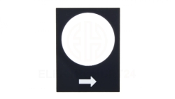 Tabliczka opisowa czarna prostokątna 30x40mm OPUSZCZANIE WOLNO ZB2BY2904 /10szt./