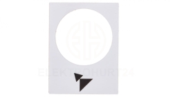 Tabliczka opisowa biała prostokątna 30x40mm DO PRZODU WOLNO-SZYBKO ZB2BY4915