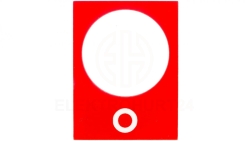 Tabliczka opisowa czerwona prostokątna 30x40mm WY ZB2BY2931