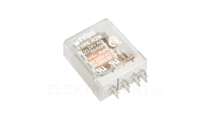 Przekaźnik przemysłowy 2P 5A 24V AC AgNi R2M-2012-23-5024 620485