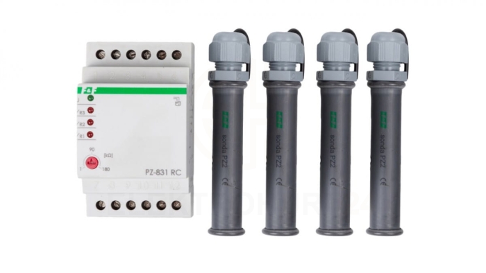 Przekaźnik kontroli poziomu cieczy 8A 3Z 1-180kOhm z regulacją czułości PZ-831RC