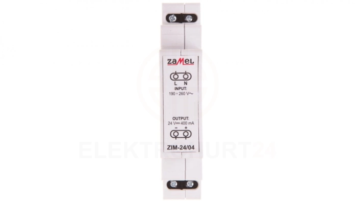 Zasilacz impulsowy 230VAC/24VDC 0,4A ZIM-24/04 EXT10000162