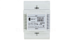 Transformator 1-fazowy modułowy bezpieczeństwa PSS 63 230/ 12V 5,2A, na szynę DIN, IP30, Ta 40, 16012-9976