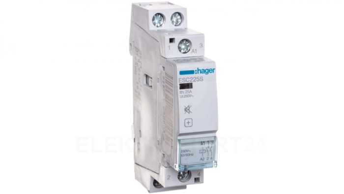 Stycznik modułowy cichy 25A 2Z 0R 230V AC ESC225S