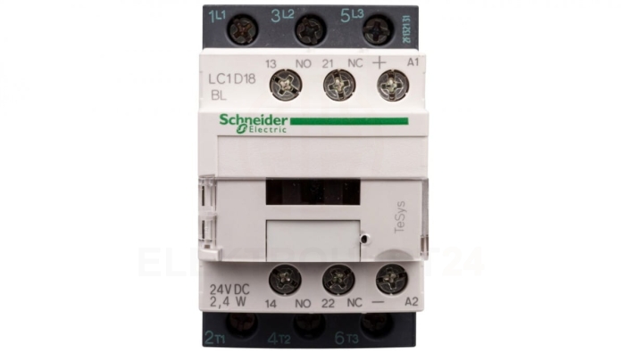 TeSys Deca Stycznik mocy 18A 3P 24V DC 1Z 1R LC1D18BL