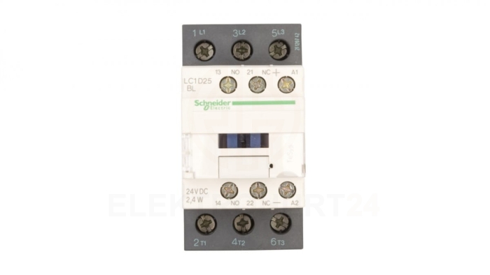 TeSys Deca Stycznik mocy 25A 3P 24V DC 1Z 1R LC1D25BL