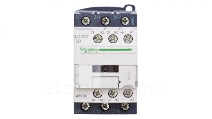 TeSys Deca Stycznik mocy 12A 3P 48V DC 1Z 1R LC1D12ED