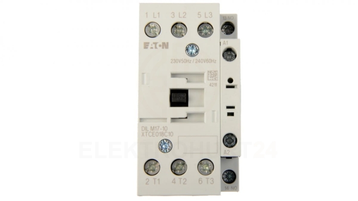 Stycznik mocy 17A 3P 230V AC 1Z 0R DILM17-10 (230V50HZ,240V60HZ) 277004