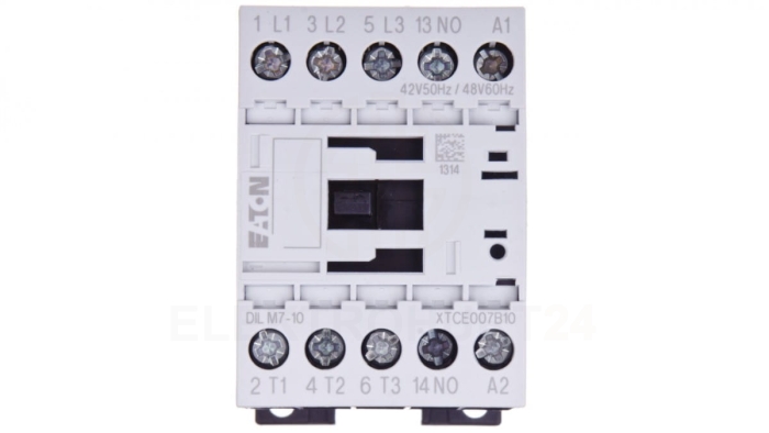 Stycznik mocy 7A 3P 42V AC 1Z 0R DILM7-10(42V50HZ,48V60HZ) 276546