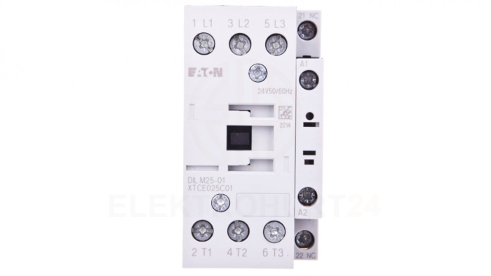 Stycznik mocy 25A 3P 24V AC 0Z 1R DILM25-01(24V50/60HZ) 277168