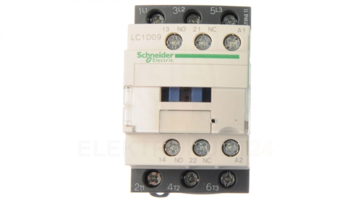 TeSys Deca Stycznik mocy 9A 3P 24V AC 1Z 1R LC1D09B7