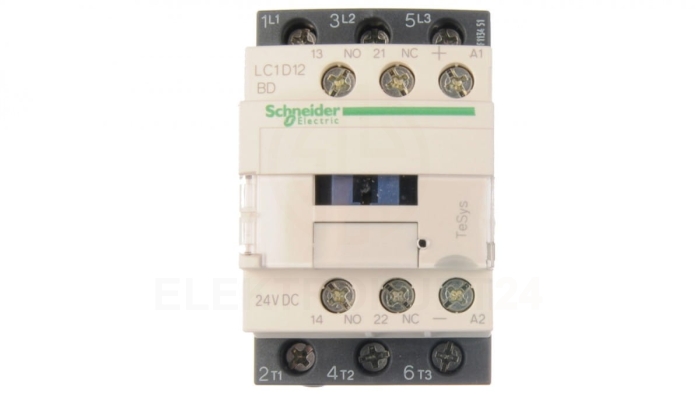 TeSys Deca Stycznik mocy 12A 3P 24V DC 1Z 1R LC1D12BD