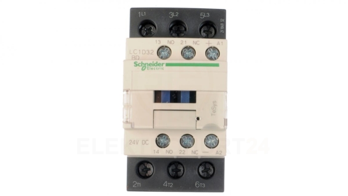 TeSys Deca Stycznik mocy 32A 3P 24V DC 1Z 1R LC1D32BD