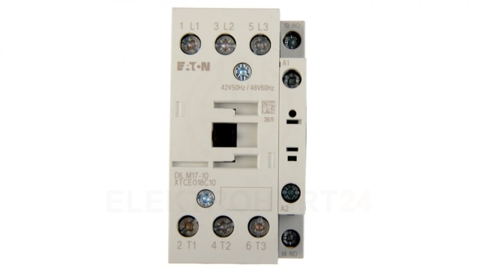 Stycznik mocy 17A 3P 42V AC 1Z 0R DILM17-10(42V50HZ,48V60HZ) 277000