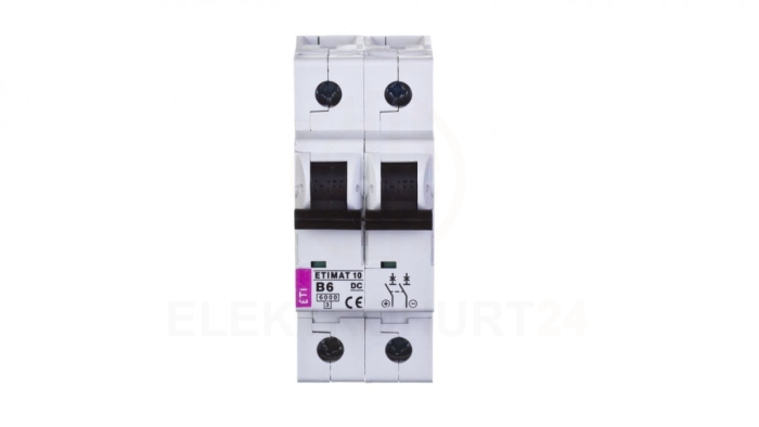 Wyłącznik nadprądowy 2P B 6A 6kA DC ETIMAT10 002128712