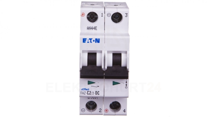 Wyłącznik nadprądowy 2P C 2A 10kA DC FAZ C2/2-DC 279134