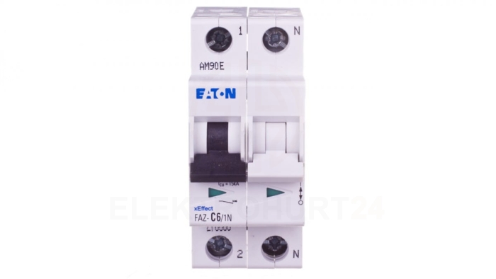 Wyłącznik nadprądowy 1+N C 6A 15kA AC FAZ C6/1N 278668
