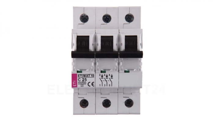 Wyłącznik nadprądowy 3P C 25A 10kA AC ETIMAT10 002135718