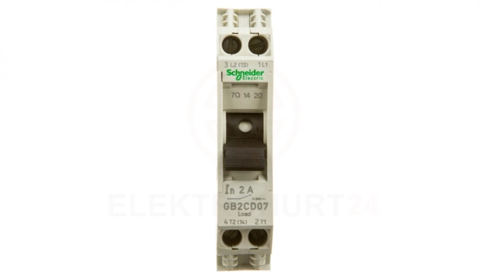 Wyłącznik termo-magnetyczny 1+N 2A AC GB2CD07