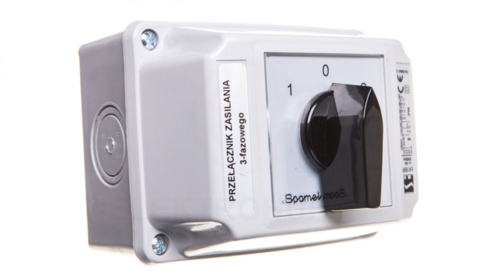 Łącznik krzywkowy sieć-agregat 3P 16A w obudowie ŁK16R-3.8380OB2