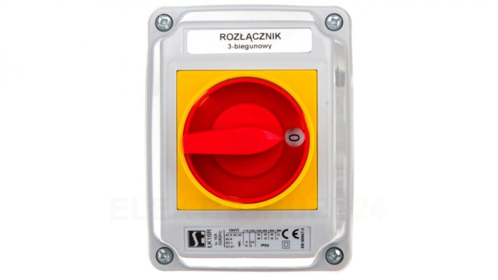 Łącznik krzywkowy 0-1 3P 16A w obudowie ŁK16R-2.8211OB2ZC