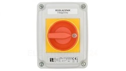 Łącznik krzywkowy 0-1 3P 25A w obudowie ŁK25R-2.8211OB2ZC