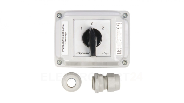 Łącznik krzywkowy 1-0-2 2P 16A w obudowie ŁK16R-2.8338OB2