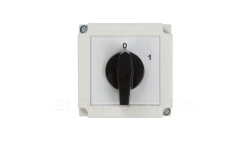 Łącznik krzywkowy 0-1 1P 25A w obudowie 4G25-90-PK R114 63-840392-031