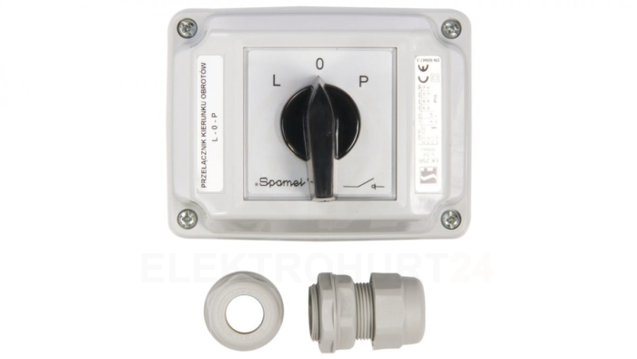 Łącznik krzywkowy L-0-P 3P 25A w obudowie ŁK25R-3.8368OB2