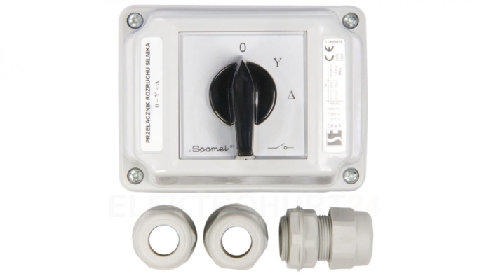 Łącznik krzywkowy gwiazda-trójkąt 3P 40A w obudowie ŁK40-4.831OB3