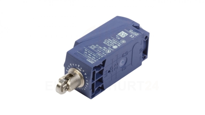 Wyłącznik krańcowy 1R 1Z migowy tworzywo trzpień z rolką popychacza XCKP2102G11