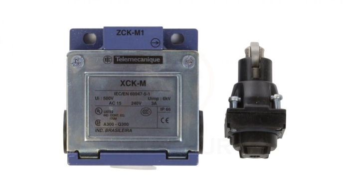 Wyłącznik krańcowy 1R 1Z migowy metal popychacz z rolką stalową XCKM102