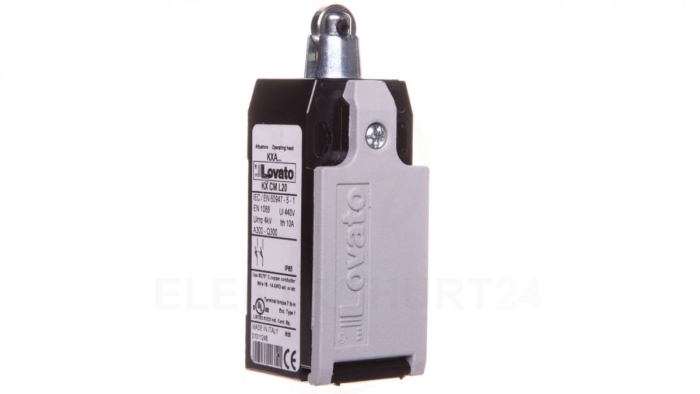 Wyłącznik krańcowy 2Z wolnoprzełączający metal popychacz z rolką KMB2L20