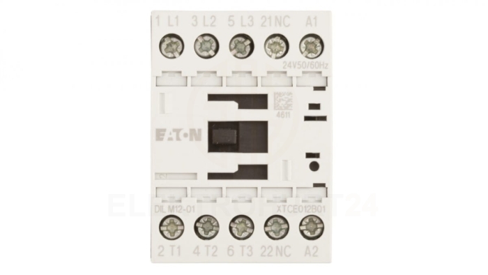 Stycznik mocy 12A 3P 24V AC 0Z 1R DILM12-01(24V50/60HZ) 276869
