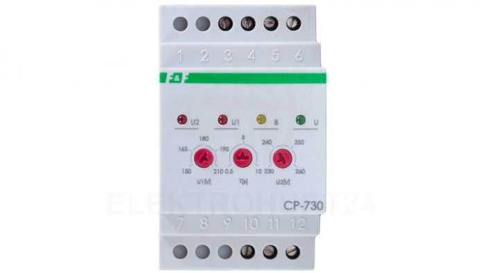 Przekaźnik kontroli napięcia 3-fazowy 1P 10A 150-210/230-260V AC CP-730