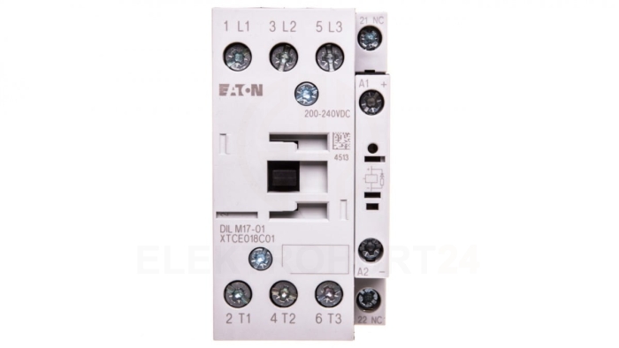 Stycznik mocy 18A 3P 200-240V DC 0Z 1R DILM17-01(RDC240) 277053