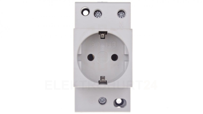 Gniazdo modułowe 2P+Z 10/16A 230V Schuko, na szynę 002414020