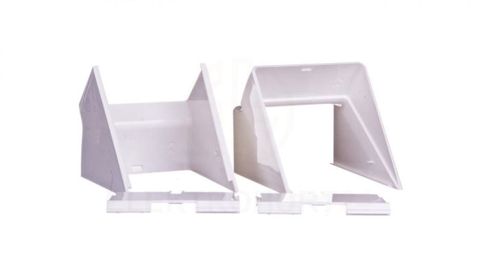 Simon Connect Kąt wewnętrzny regulowany Cabloplus PVC 90x55mm czysta biel TKA103208/9