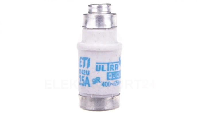 Wkładka bezpiecznikowa D02 25A gR 400V AC/250V DC D02UQ25A 004312002