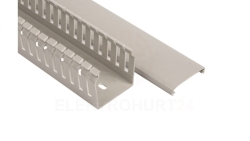 Korytko grzebieniowe samogasnące 40x40 szare z pokrywą UV ECS4040 /2m/