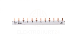Szyna łączeniowa 3P 10 mm2 sztyftowa 12 modułowa (4x3P) do cięcia (2 zaślepki w komplecie) 5ST3738