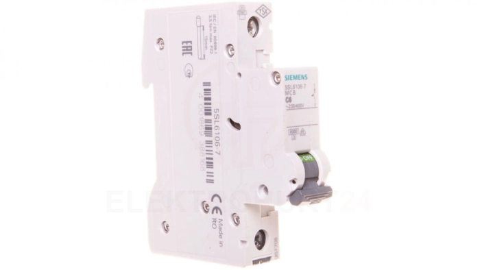 Wyłącznik nadprądowy SENTRON 5SL6 1P C 6A 6kA AC 5SL6106-7